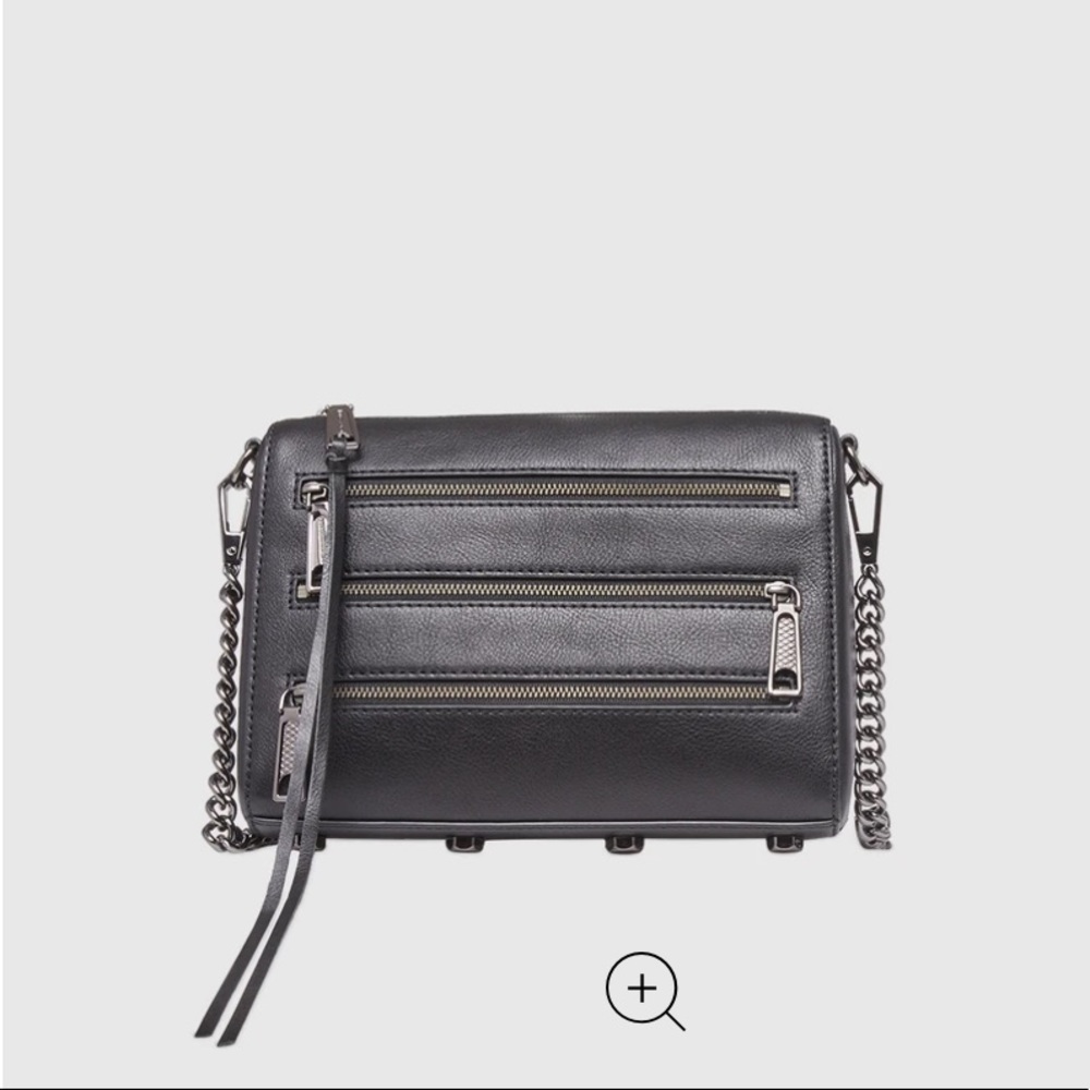 REBECCA MINKOFF Mini 5 Zip Leather Crossbody Bag
